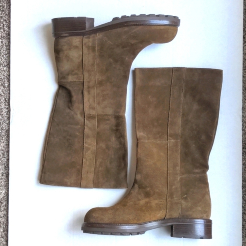 Marni Brown Suede Boots with Lug Sole - Picture 2 of 16